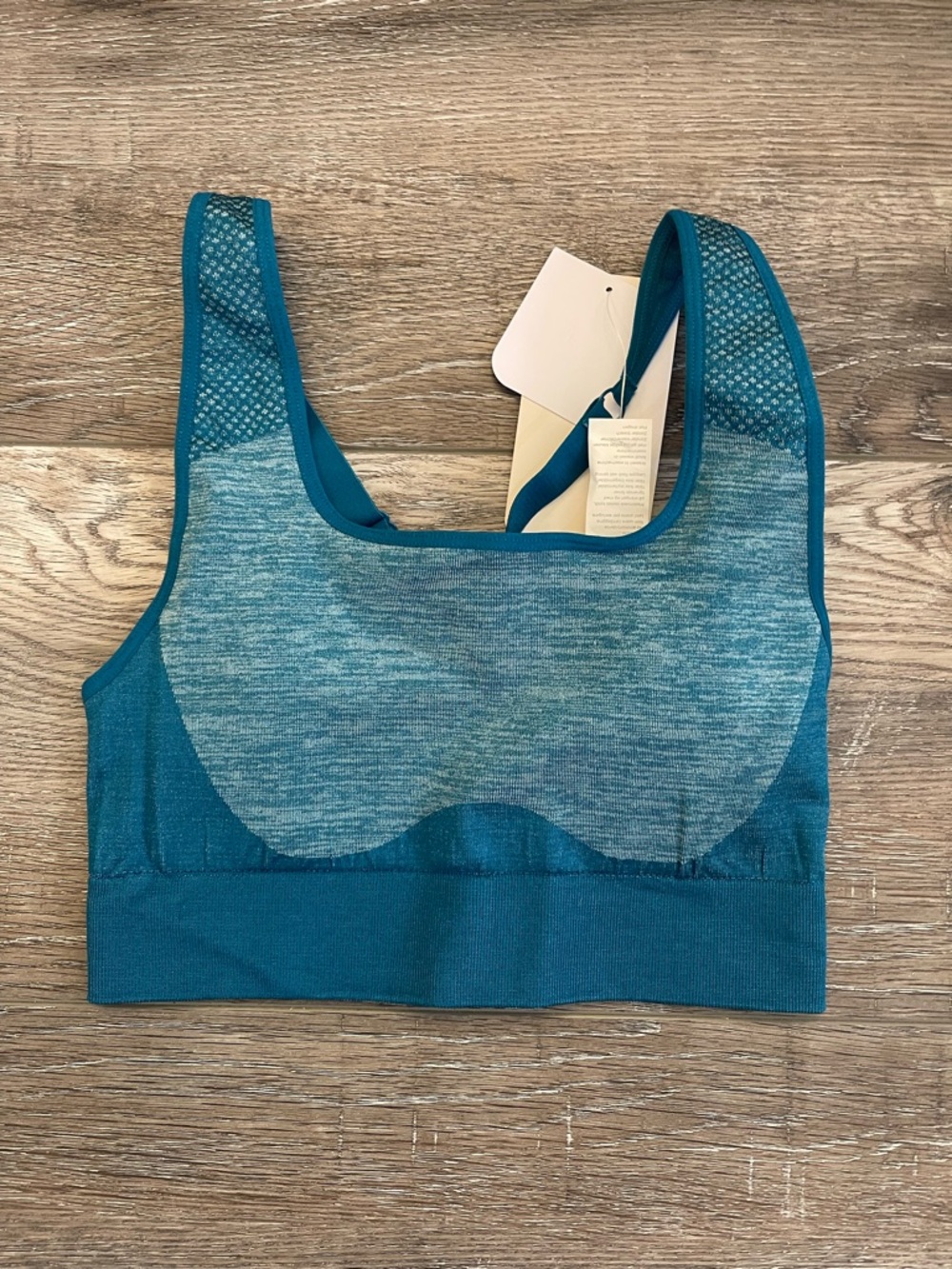 Fabletics Teal Seamless Support Sports Bra NWT size S